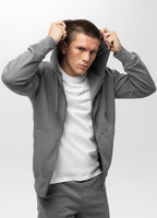 Bluza męska rozpinana z kapturem Washed Lancaster II