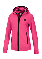 Bluza damska rozpinana z kapturem Fuchsia