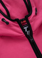 Bluza damska rozpinana z kapturem Fuchsia