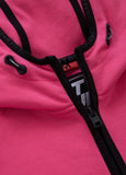 Bluza damska rozpinana z kapturem Fuchsia