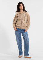 Bluza rozpinana z kapturem damska Washed MANZANITA HEART