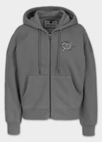 Bluza rozpinana z kapturem damska Washed MANZANITA HEART