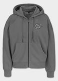 Bluza rozpinana z kapturem damska Washed MANZANITA HEART