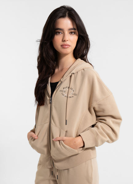 Bluza rozpinana z kapturem damska Washed MANZANITA HEART