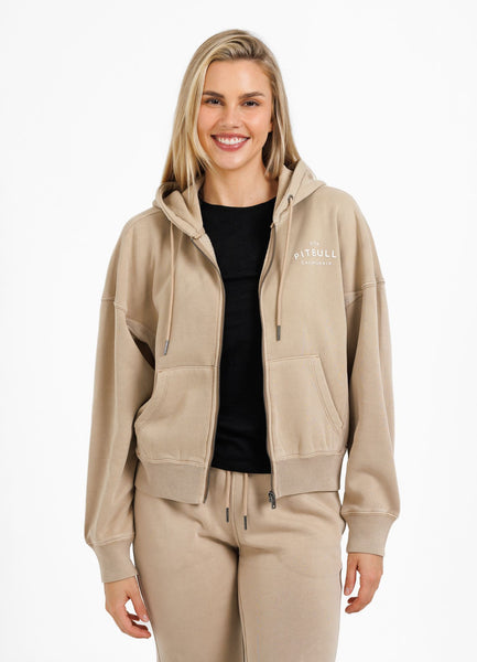 Bluza rozpinana z kapturem damska Washed Manzanita