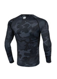Longsleeve Rashguard Performance Pro plus All Black Camo Small Logo