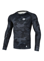 Longsleeve Rashguard Performance Pro plus All Black Camo Small Logo