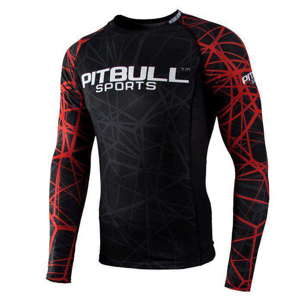 RASHGUARD LONGSLEEVE RED RAY - kup z Pit Bull West Coast Oficjalny Sklep