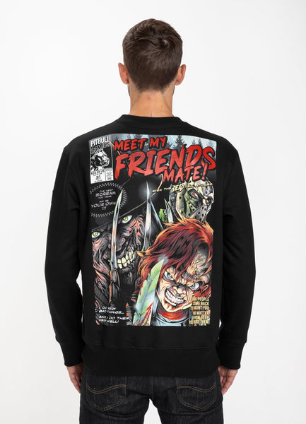 Bluza Crewneck MEET MY FRIENDS Czarna - kup z Pit Bull West Coast Oficjalny Sklep 