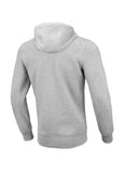 BLUZA ROZPINANA Z KAPTUREM  SMALL LOGO PREMIUM PIQUE SZARA - kup z Pit Bull West Coast Oficjalny Sklep 