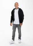 BLUZA ROZPINANA Z KAPTUREM  SMALL LOGO PREMIUM PIQUE CZARNA - kup z Pit Bull West Coast Oficjalny Sklep 