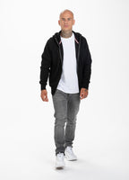 BLUZA ROZPINANA Z KAPTUREM  SMALL LOGO PREMIUM PIQUE CZARNA - kup z Pit Bull West Coast Oficjalny Sklep 