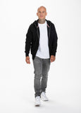 BLUZA ROZPINANA Z KAPTUREM  SMALL LOGO PREMIUM PIQUE CZARNA - kup z Pit Bull West Coast Oficjalny Sklep 