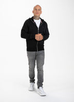 BLUZA ROZPINANA Z KAPTUREM  SMALL LOGO PREMIUM PIQUE CZARNA - kup z Pit Bull West Coast Oficjalny Sklep 