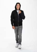 BLUZA ROZPINANA Z KAPTUREM  SMALL LOGO PREMIUM PIQUE CZARNA - kup z Pit Bull West Coast Oficjalny Sklep 