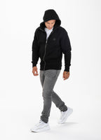 BLUZA ROZPINANA Z KAPTUREM  SMALL LOGO PREMIUM PIQUE CZARNA - kup z Pit Bull West Coast Oficjalny Sklep 