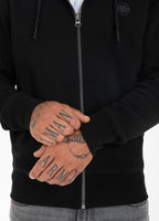 BLUZA ROZPINANA Z KAPTUREM  SMALL LOGO PREMIUM PIQUE CZARNA - kup z Pit Bull West Coast Oficjalny Sklep 