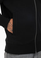 BLUZA ROZPINANA Z KAPTUREM  SMALL LOGO PREMIUM PIQUE CZARNA - kup z Pit Bull West Coast Oficjalny Sklep 
