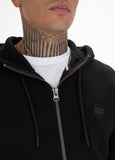 BLUZA ROZPINANA Z KAPTUREM  SMALL LOGO PREMIUM PIQUE CZARNA - kup z Pit Bull West Coast Oficjalny Sklep 