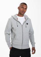 BLUZA ROZPINANA Z KAPTUREM  SMALL LOGO SZARA MLG - kup z Pit Bull West Coast Oficjalny Sklep 