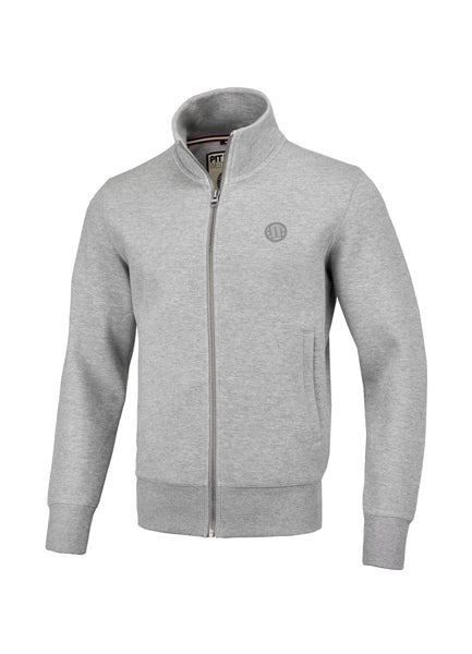 BLUZA ROZPINANA SMALL LOGO PREMIUM PIQUE SZARA MLG - kup z Pit Bull West Coast Oficjalny Sklep 