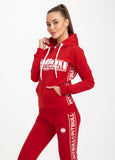 Bluza damska z kapturem BOXING FRENCH TERRY Czerwona - kup z Pit Bull West Coast Oficjalny Sklep 