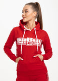 Bluza damska z kapturem BOXING FRENCH TERRY Czerwona - kup z Pit Bull West Coast Oficjalny Sklep 