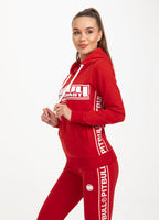 Bluza damska z kapturem BOXING FRENCH TERRY Czerwona - kup z Pit Bull West Coast Oficjalny Sklep 