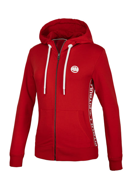 Bluza damska rozpinana z kapturem DAISY French Terry Czerwona - kup z Pit Bull West Coast Oficjalny Sklep 