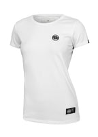 Damska koszulka lycra slim fit SMALL LOGO Biała - kup z Pit Bull West Coast Oficjalny Sklep
