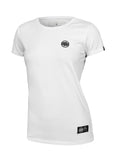 Damska koszulka lycra slim fit SMALL LOGO Biała - kup z Pit Bull West Coast Oficjalny Sklep