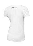 Damska koszulka lycra slim fit SMALL LOGO Biała - kup z Pit Bull West Coast Oficjalny Sklep
