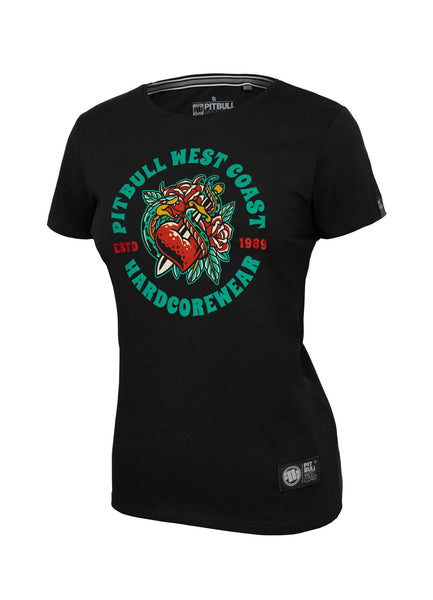 Damska koszulka Broken Heart Czarna - Pitbullstore.pl