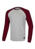 Longsleeve Heavyweight SMALL LOGO Szary/Burgundowy - kup z Pit Bull West Coast Oficjalny Sklep 