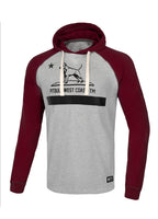 Longsleeve z kapturem Heavyweight CALIFORNIA Szary/Burgundowy - kup z Pit Bull West Coast Oficjalny Sklep 