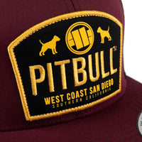 CZAPKA SNAPBACK MESH DOGS BURGUND - kup z Pit Bull West Coast Oficjalny Sklep