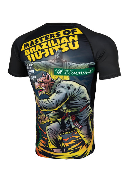 Rashguard fitted MASTER OF BJJ Czarny - kup z Pit Bull West Coast Oficjalny Sklep 